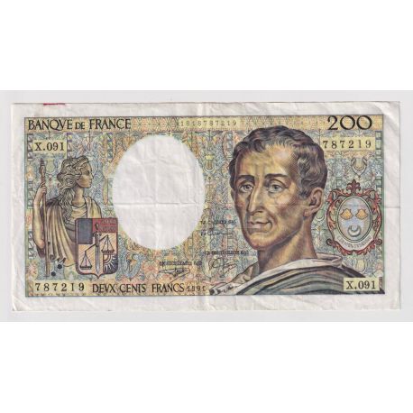 200 Francs Montesquieu - 1991 - TTB - visuel non contractuel