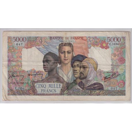 5000 Francs Empire Français - 25.10.1945 - TB+ 