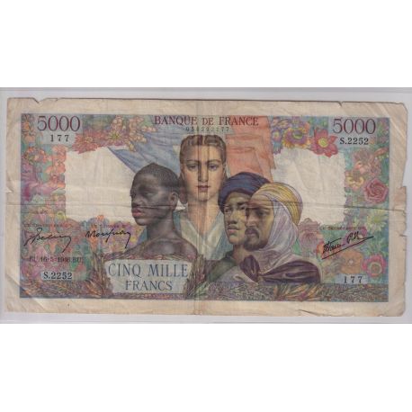 5000 Francs Empire Français - 16.05.1946 - TB