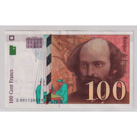 100 Francs Cézanne - 1997 - Z - TTB+