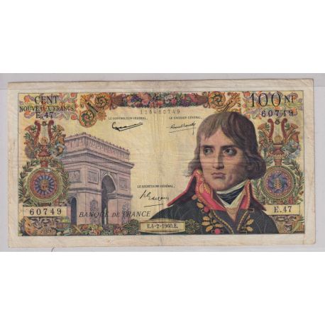 Billet - 100NF Bonaparte - 4.02.1960 - TTB
