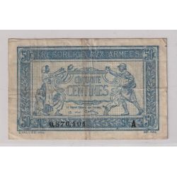 Trésorerie aux armées - 50 Centimes - 1917 - Alphabet A - TB+