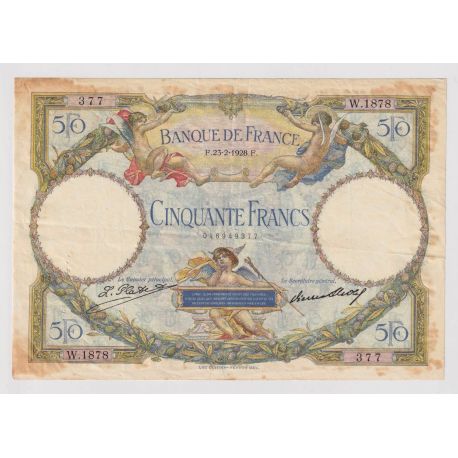 50 Francs Luc Olivier Merson - 23.02.1928 - TB+