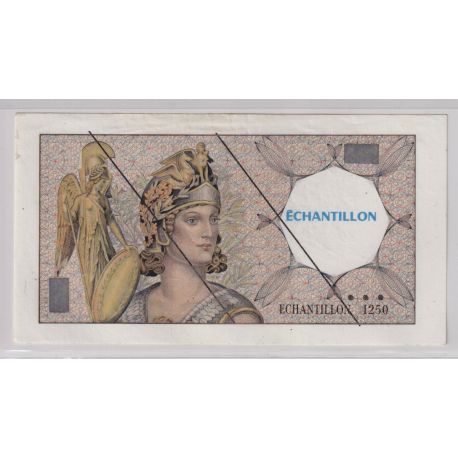 Billet - 200 Francs Montesquieu - Type Athéna échantillon BDF - barré