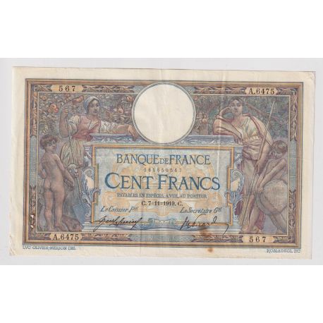 100 Francs Luc Olivier Merson - 7.11.1919 - TB+