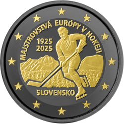 2€ Slovaquie 2025 - Championnats d'Europe de hockey sur glace - Finition Ruthénium