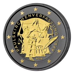  2€ Allemagne - 2024 - 175e anniversaire de la constitution de la Paulskirche - Finition Ruthénium