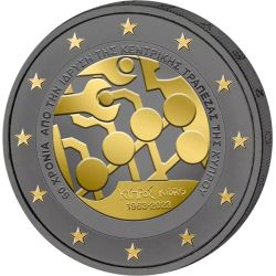 2€ Chypre 2023 - 60e anniversaire de la création de la Banque centrale de Chypre - Finition Ruthénium