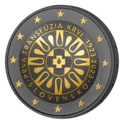 2€ Slovaquie 2023 - 100e anniversaire de la première transfusion sanguine en Slovaquie - Finition Ruthénium