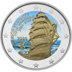 2€ Italie 2025 - Tour du monde du navire-école Amerigo Vespucci - couleur N°2