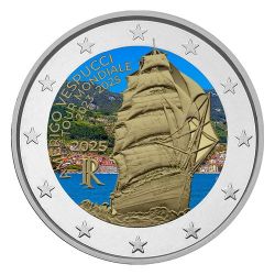2€ Italie 2025 - Tour du monde du navire-école Amerigo Vespucci - couleur N°3