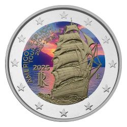 2€ Italie 2025 - Tour du monde du navire-école Amerigo Vespucci - couleur N°4