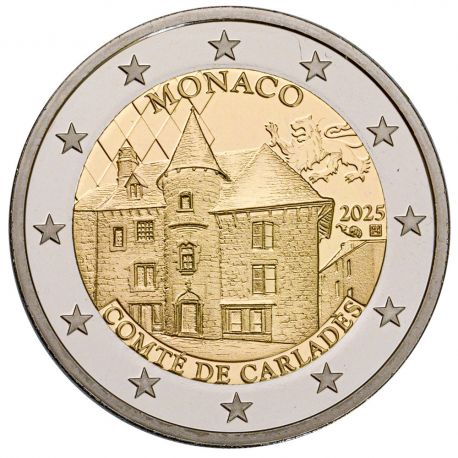 2€ Monaco 2025 - Comté de Carladès - Belle épreuve - 15.000 ex