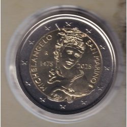 St marin - 2 Euro 2025 - 550e anniversaire de la naissance de Michel-Ange