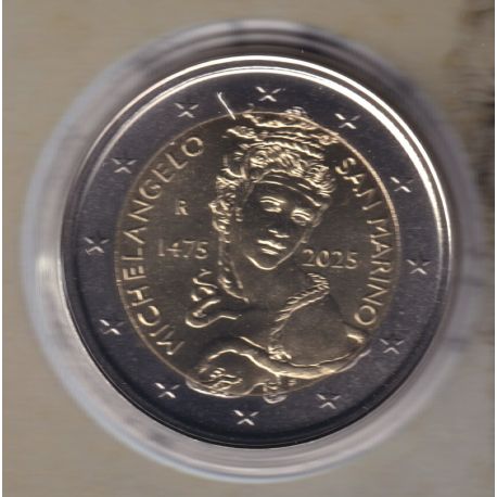 St marin - 2 Euro 2025 - 550e anniversaire de la naissance de Michel-Ange