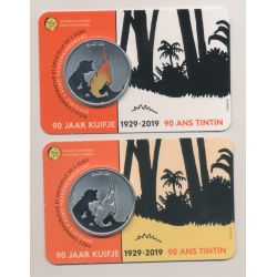 Lot 2 Coincard - 5 Euro Tintin 2019