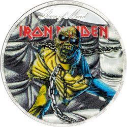 Cook Islands - 10 Dollars 2023 - Iron Maiden - Piece of mind - argent 2 once