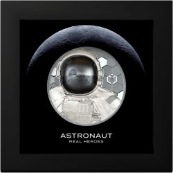Cook Islands - 20 Dollars 2024 - Real heroes Astronaut - argent 3 once