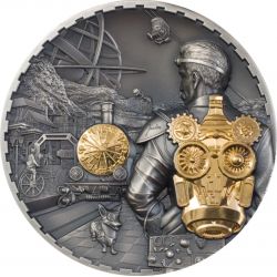 Cook Islands - 20 Dollars 2021 - Steampunk Jet pack - argent 3 once