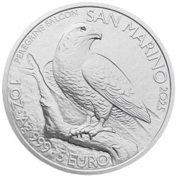 Saint Marin - 5 Euro 2025 - aigle pèlerin - 1 Once argent