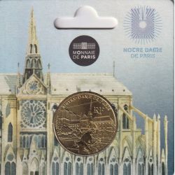 1/4 euro 2025 - Notre dame de Paris Rives de seine - encart Monnaie de Paris