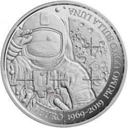 St Marin - 5 Euro 2019 - 50e anniversaire des premiers pas sur la lune - argent
