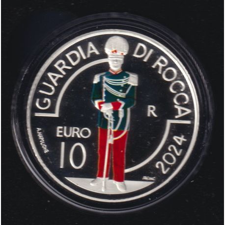 St Marin - 10 Euro 2024 - Garde de la forteresse - argent