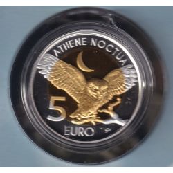 Luxembourg - 5 Euro 2024 - Chouette chevêche - bi-métallique