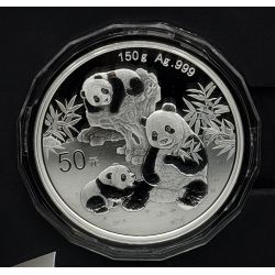 Chine - 50 Yuan 2025 Panda - 5 once argent