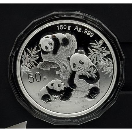 Chine - 50 Yuan 2025 Panda - 5 once argent