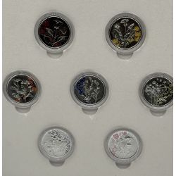 Autriche - Coffret Complet 7 pieces 10 Euro - Le langage des fleurs - argent