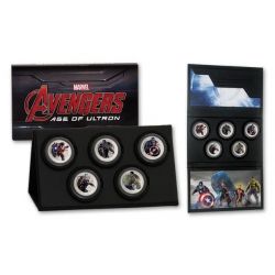 Niue Island - Coffret 5 x 2 Dollars 2015 - Marvel Avengers age of ultra - argent BE