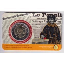 Coincard - 2 Euro Belgique 2023 - les 75 ans de droit de vote des femmes en Belgique - version Flamande