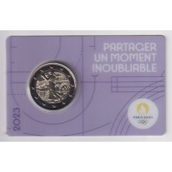 2 Euro 2023 - JO Paris 2024 - coincard violet 