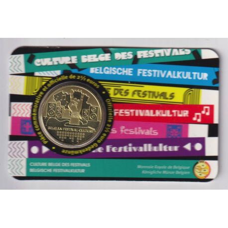 Belgique - 2,5 Euro2023 - culture Belge des festivals - coincard BU