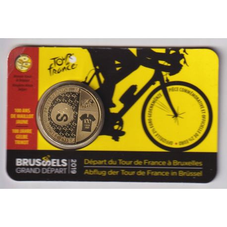 Belgique - 2,5 Euro 2019 - 100 an maillot jaune - Tour de France - Grand Départ de bruxelles - coincard BU