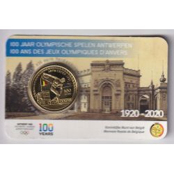 Belgique - 2,5 Euro 2020 - 100 ans des Jeux Olympiques d'Anvers - coincard BU