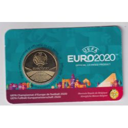 Belgique - 2,5 Euro 2021 - Euro football 2020 - coincard BU - version Française