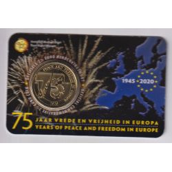 Belgique - 2,5 Euro 2020 - 75 ans paix et liberté dans le monde - coincard BU