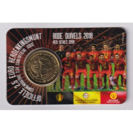 Belgique - 2,5 Euro 2018 - Les Diables rouges - coincard BU