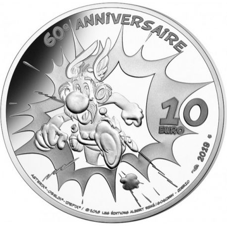 10 Euro 2019 - 60 ans Astérix - argent BE 
