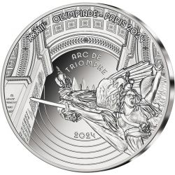 10 Euro 2024 - Arc de triomphe - Série Héritage - Paris 2024 - argent BE 
