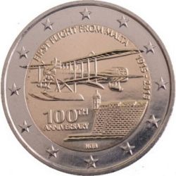 Malte - 2 Euro 2015 - 100 ans 1er vol commercial
