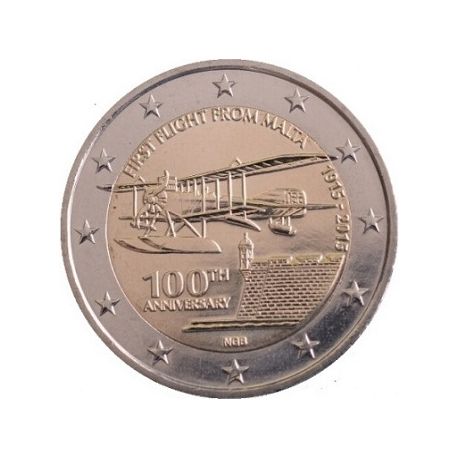 Malte - 2 Euro 2015 - 100 ans 1er vol commercial