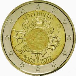 Luxembourg - 2 Euro 2012 - 10 ans de l'euro