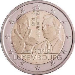 Luxembourg - 2 Euro 2018 - 175e anniversaire de la mort du grand-duc Guillaume Ier