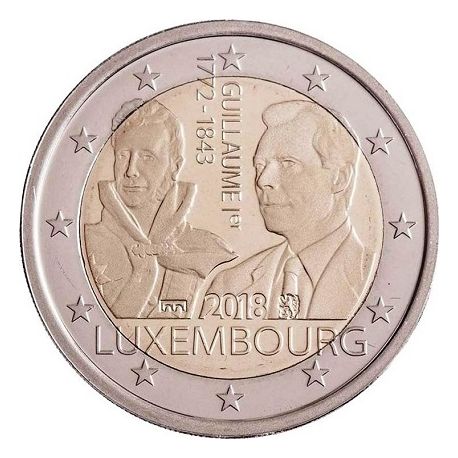 Luxembourg - 2 Euro 2018 - 175e anniversaire de la mort du grand-duc Guillaume Ier