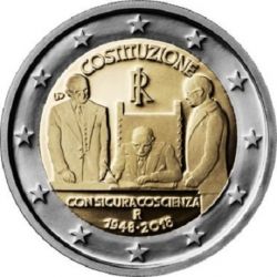 Italie - 2 Euro 2018 - 70e anniversaire de la constitution italienne