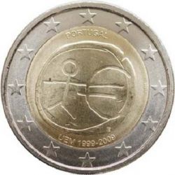 Portugal - 2 Euro 2009 - 10e anniversaire UEM