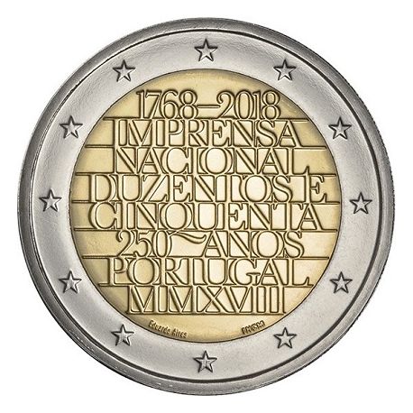 Portugal - 2 Euro 2018 - 250 ans de la monnaie de l'INCM